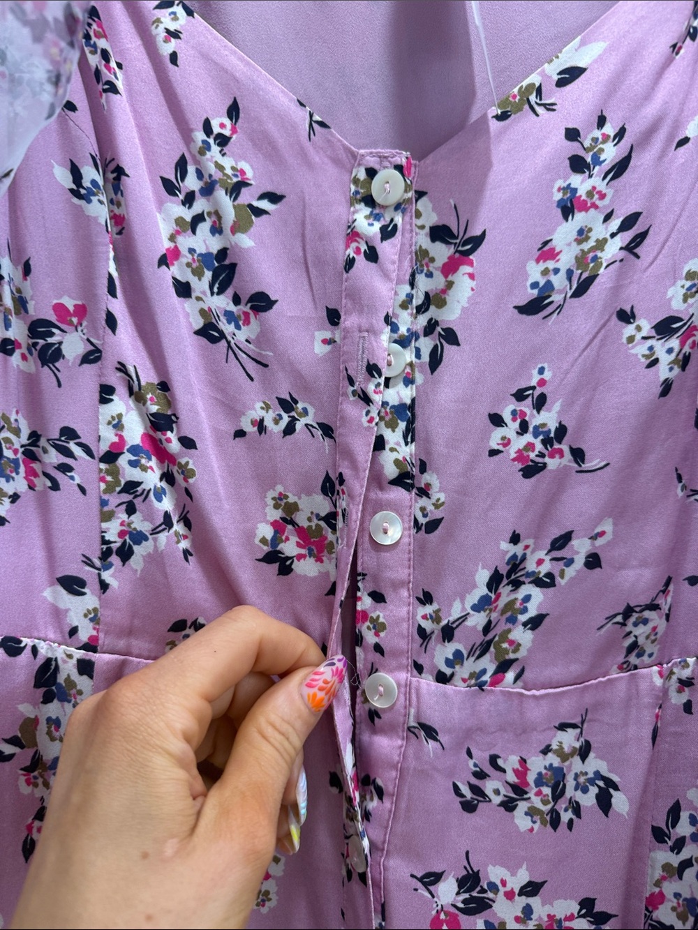 French Connection printed Pink button down dress - Picture 5 of 9